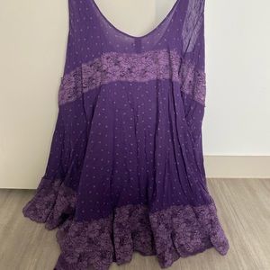 Free People Voile Trapeze Slip Lace Dress